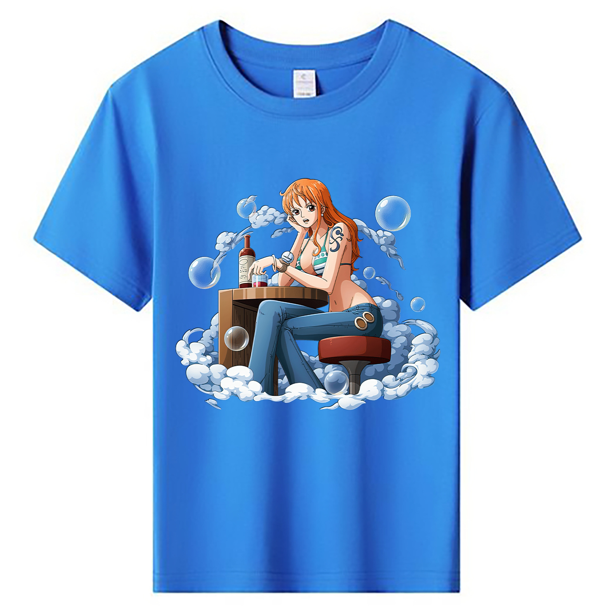 （画像用） ワンピース ナミ ONE PIECE Nami 綿100％キッズTシャツ（フロントプリント）